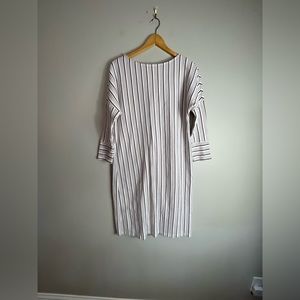 Roolee Lagenlook Dress Women Small Knee Length Blend Waffle Knit Pockets U595